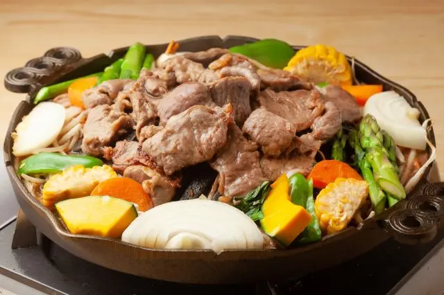 The vegetables, enriched with lamb fat, are simply exquisite.