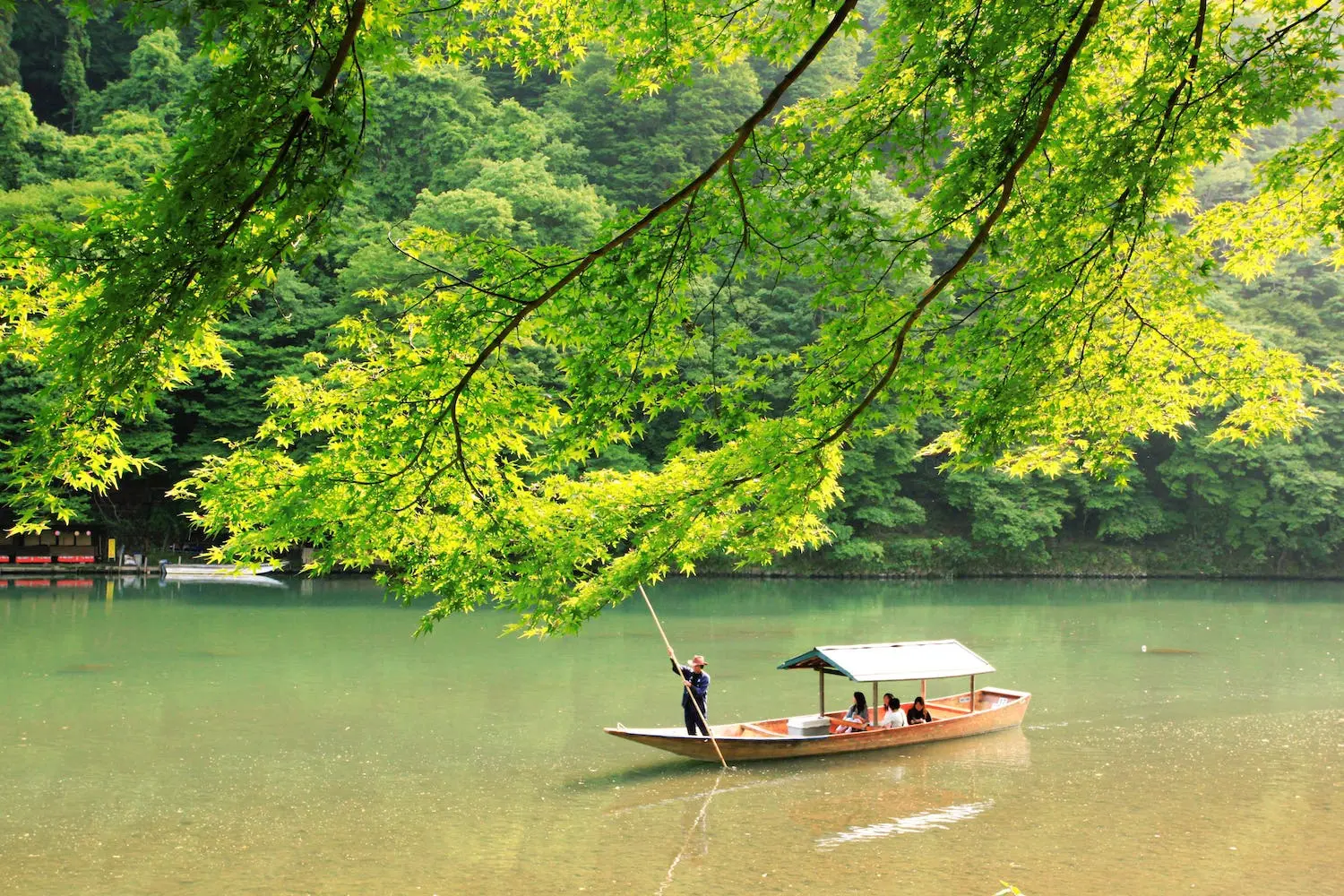 風光明媚な嵐山を川面から満喫
