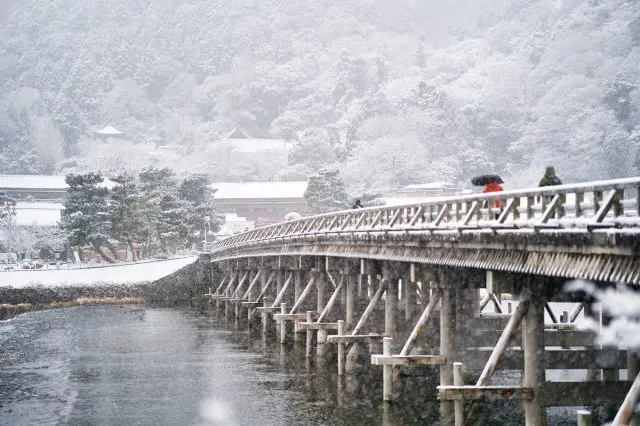 A landscape representative of Arashiyama, which was even printed by Katsushika Hokusai.