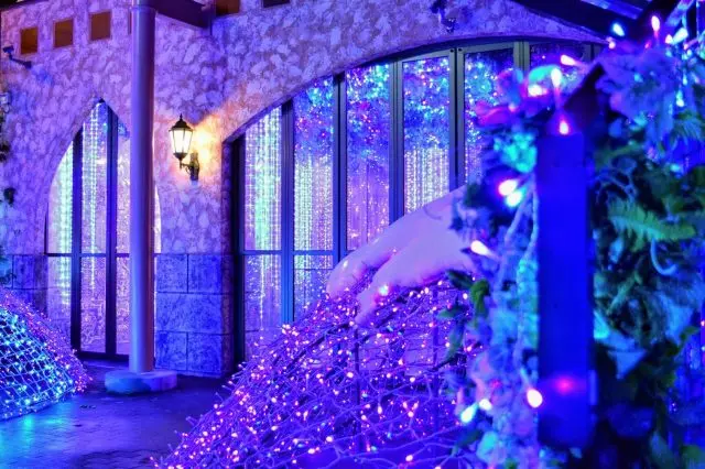 イルミネーションで輝く幻想的な教会