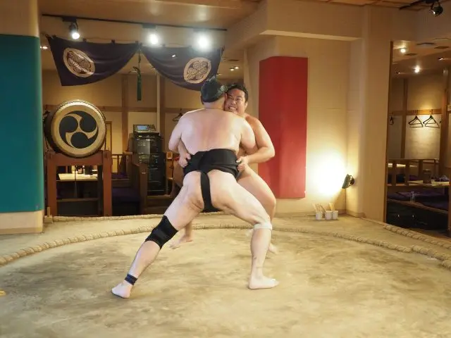 Pictured on this day, a former sumo wrestler who appeared in the Netflix series 'Sanctuary' was also on site. His shikona (ring name as a sumo wrestler) during his grand sumo days was Aononami.