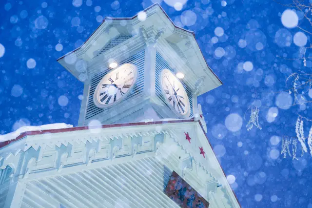 札幌市時計台 鐘樓雪景