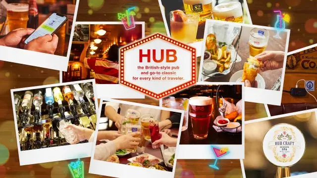 HUB, the British-style pub and go-to classic for every kind of traveler.