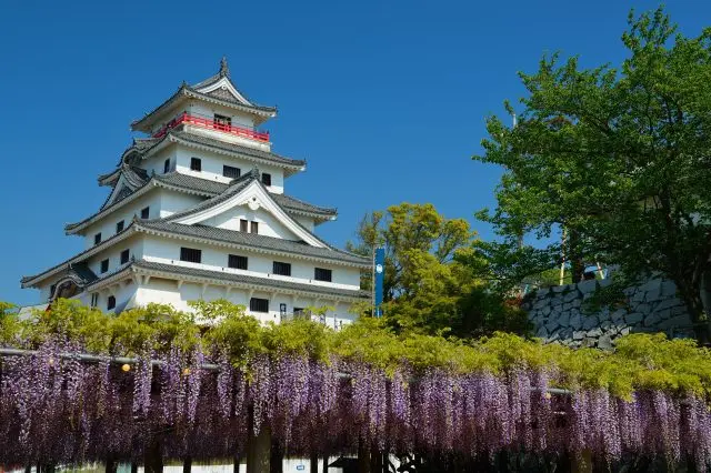 別名為舞鶴城，優美姿態，是唐津的代表性地標