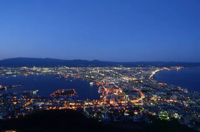An observatory with a view of Hakodate.