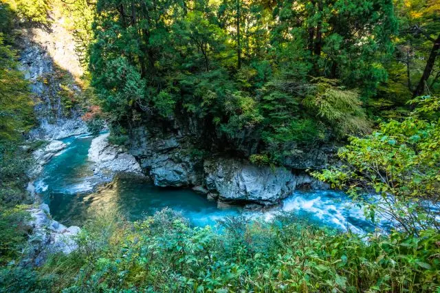 猿飛峽正因為河道狹窄，才蘊藏著獨特的魅力