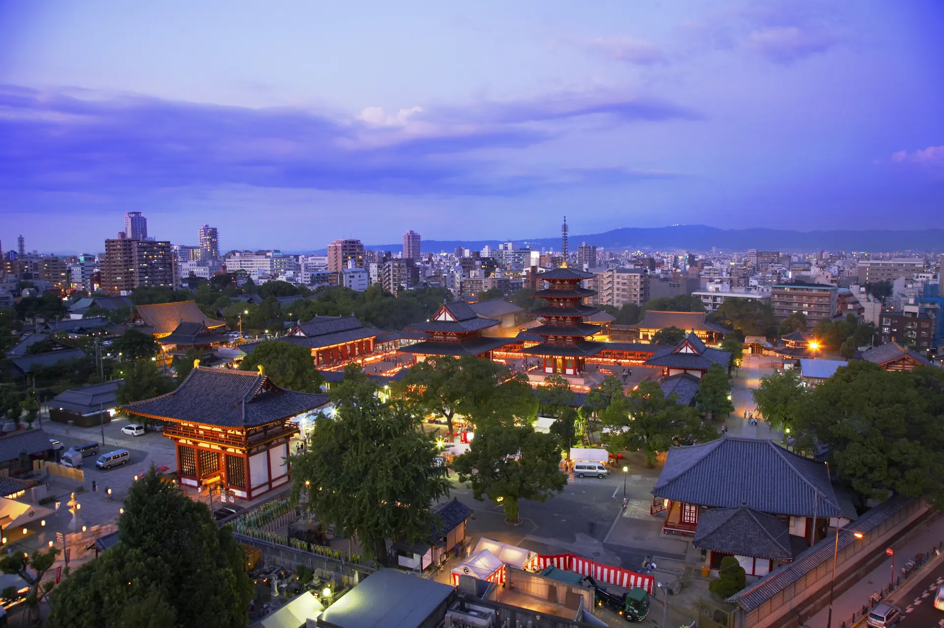 四天王寺的迷人夜景