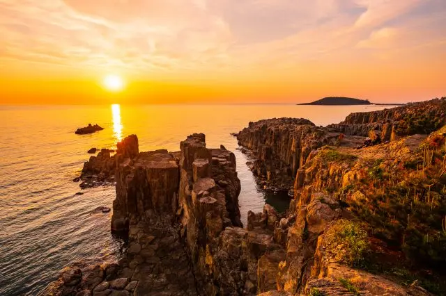 黃昏漸近的東尋坊