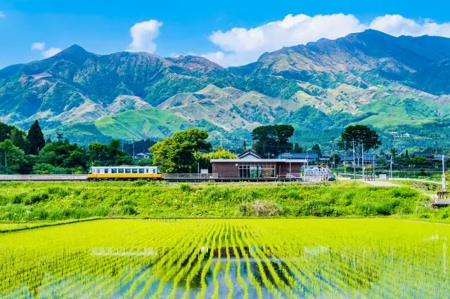部分路線或列車，還能從車窗眺望熊本壯麗的自然景觀