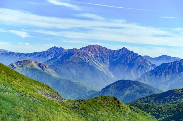 標高3,000mを超える山々が織りなす雄大な景観