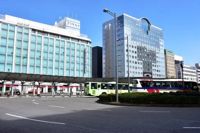 靜岡主要車站「靜岡站」前的巴士轉運站