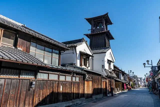 川越エリアの最大の見どころ蔵造りの町並み