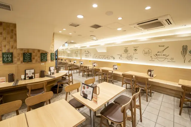 Interior of T's Tantan Gransta Tokyo Shop