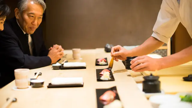 Omakase, The ordering style where you entrust your dish selection to the chef.