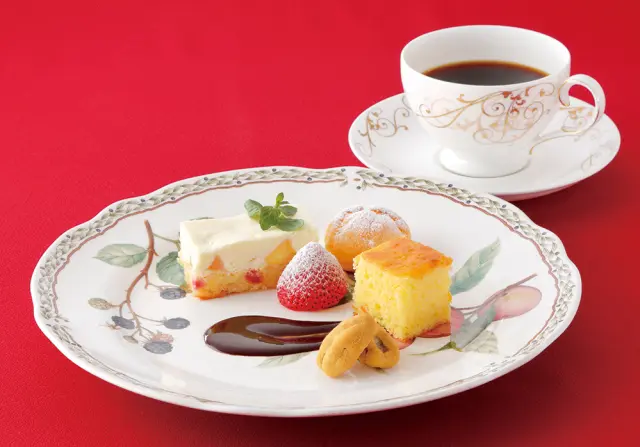 Indulge in cakes crafted by the patissier, paired with tea.