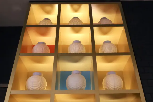 Lantern-inspired art pieces reminiscent of Hakata Gion Yamakasa Festival.