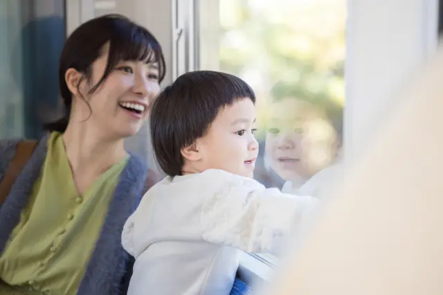 為了保留孩子在觀光時的體力，盡量將移動控制在最小範圍內