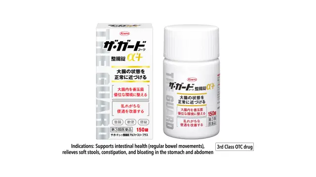 THE GUARD KOWA INTESTINAL REGULATION TABLETS α³+ supports colon health and improves gut balance.