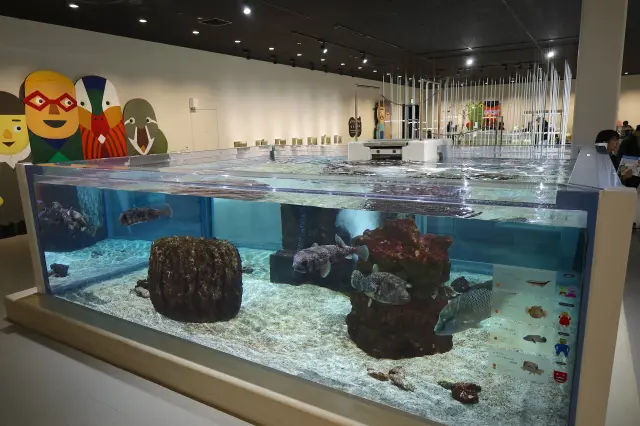 You can observe the creatures from above the tanks, but touching them is prohibited.