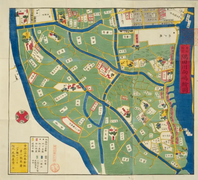 向島的古地圖上留有「三圍稻荷社」等地的記錄