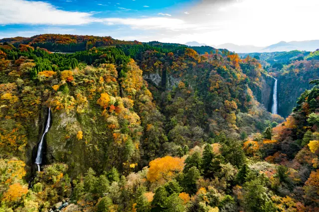 秋の九酔渓ならではの美しい光景