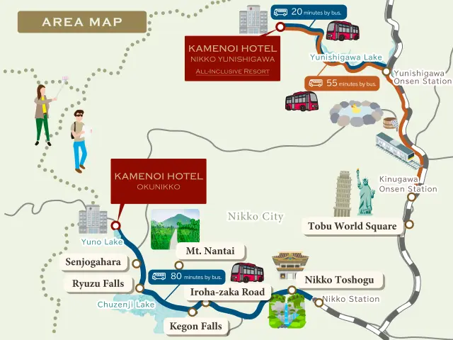 A map of the area around the hotel