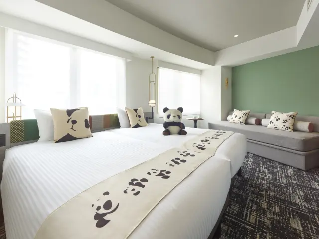 館内にはパンダとアート。東京の主要スポットへのアクセスも便利