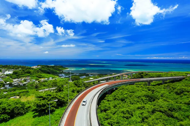 A scenic drive overlooking the beautiful ocean is one of the true highlights of an Okinawa trip.