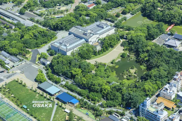 上空から見た「天王寺公園」