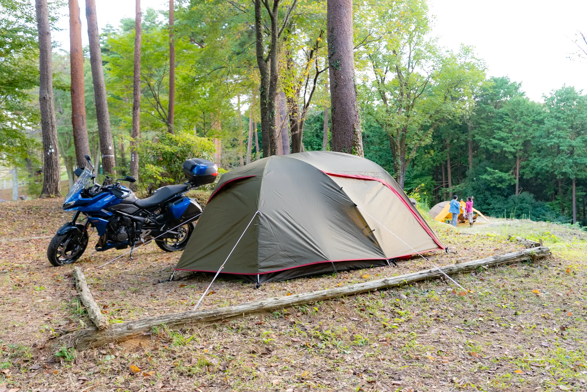 バイクを横づけ可能なキャンプサイト「フォレストライダーズキャンプ」