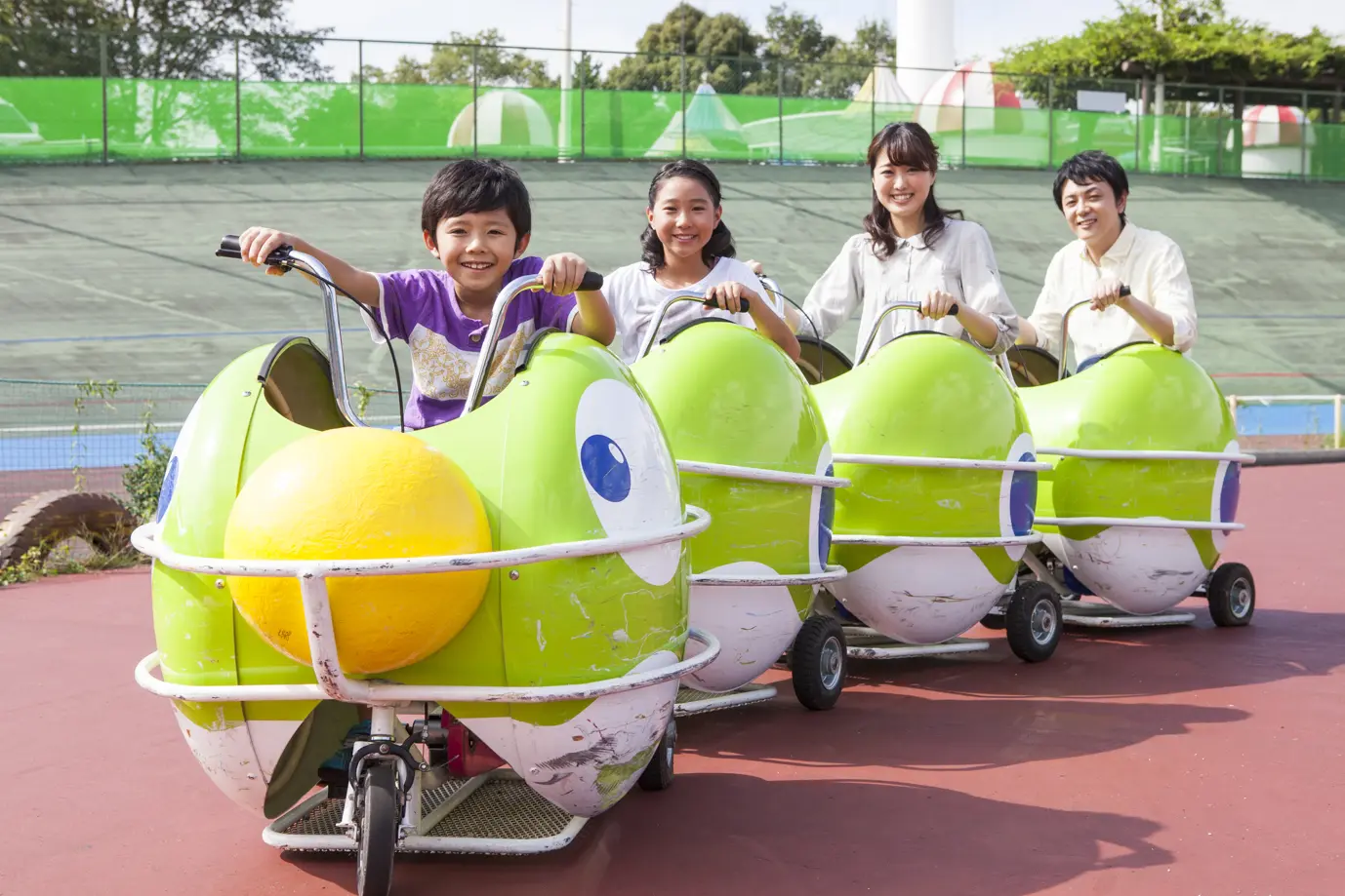 園内には変わり種自転車がいっぱい