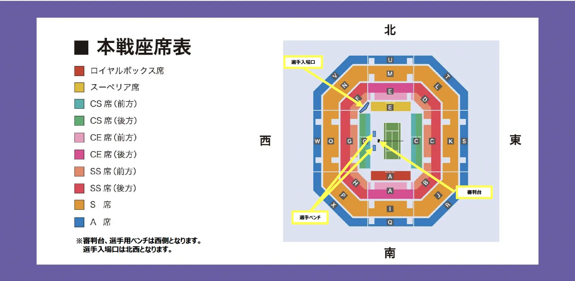 会場の座席図