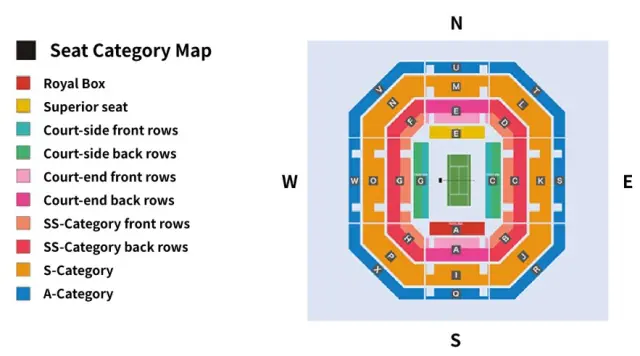 Seating chart of the venue