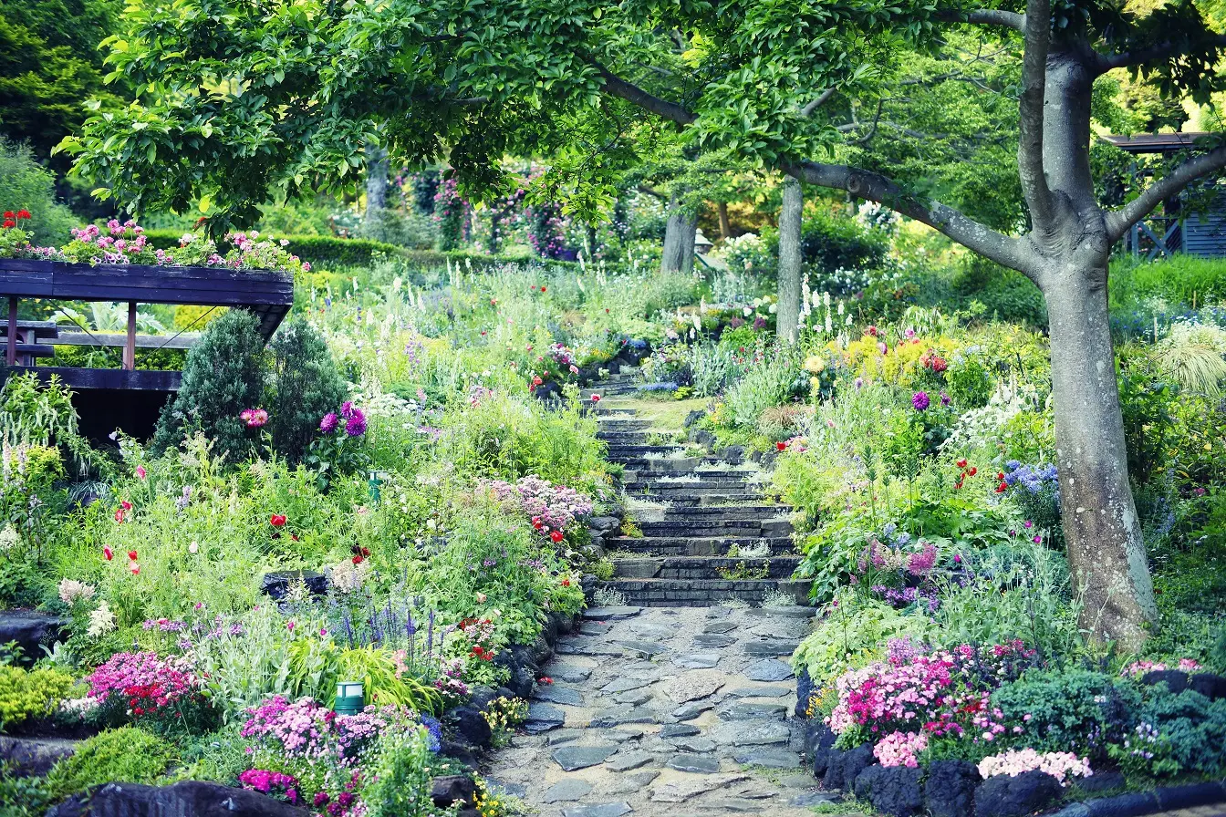 見て、香って、触れて、味わって、学んで、癒されて…花とハーブの天空楽園