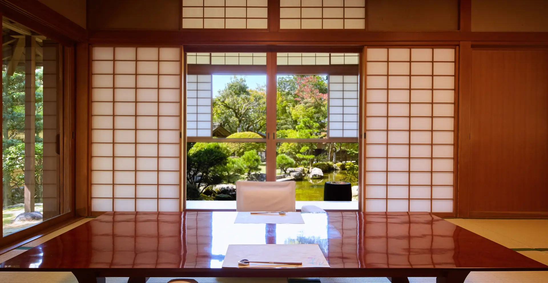 A special room offering views of the garden