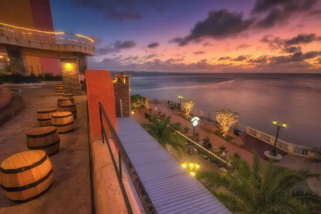 夕陽下的Depot Island Boardwalk