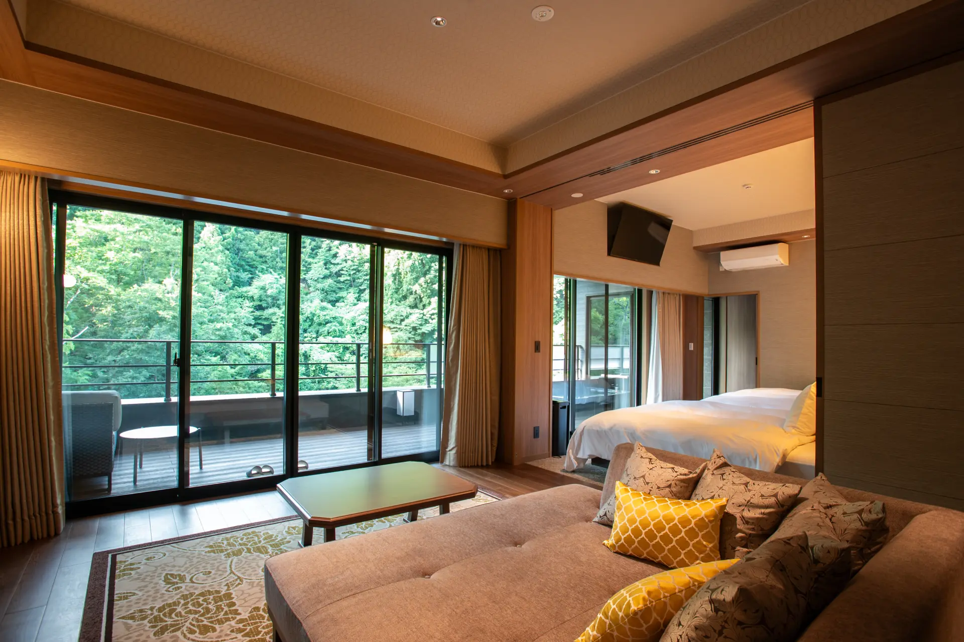 The scenery out from the River View Panorama Suite Room