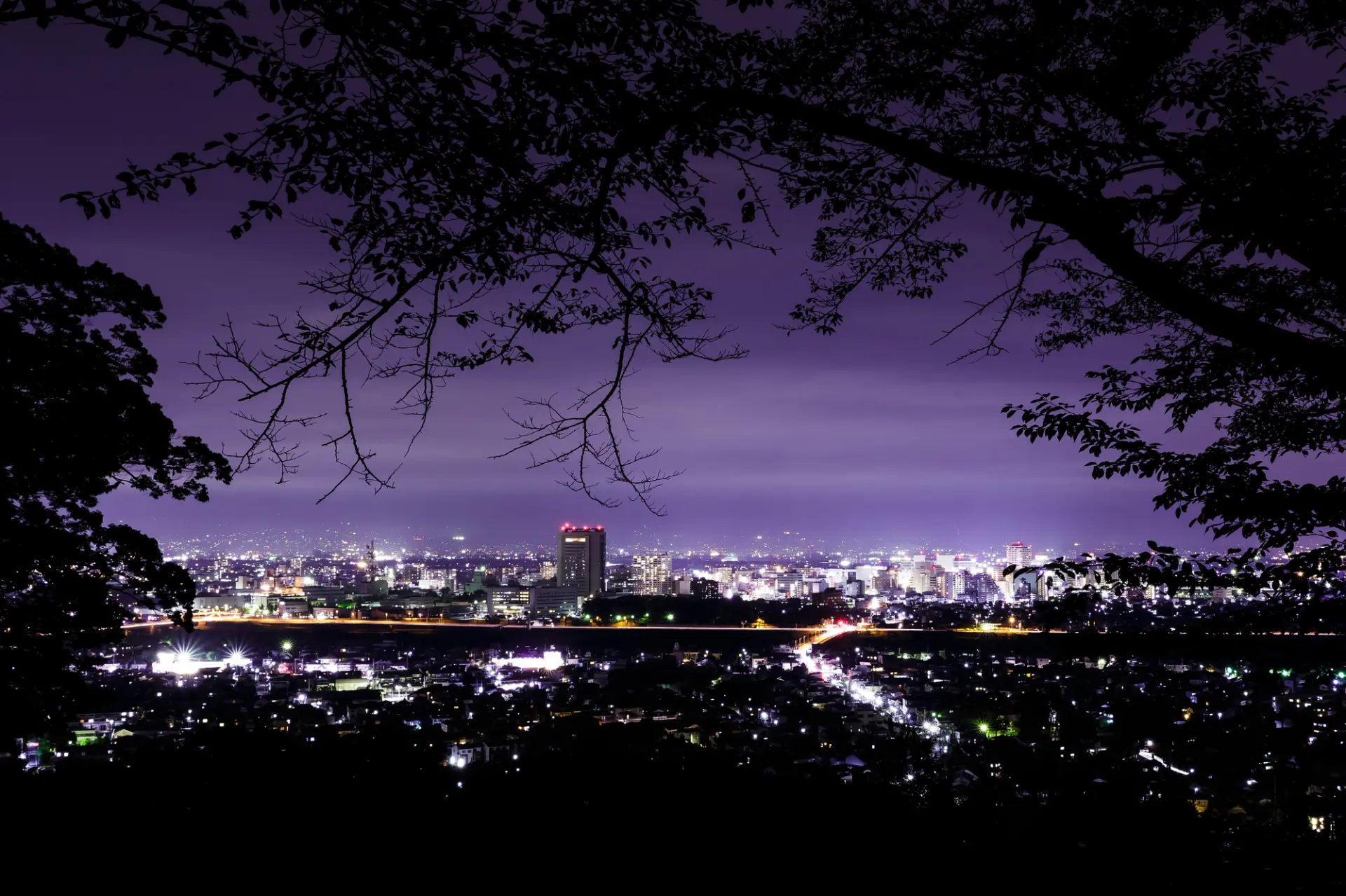高崎市街・前橋方面の夜景
