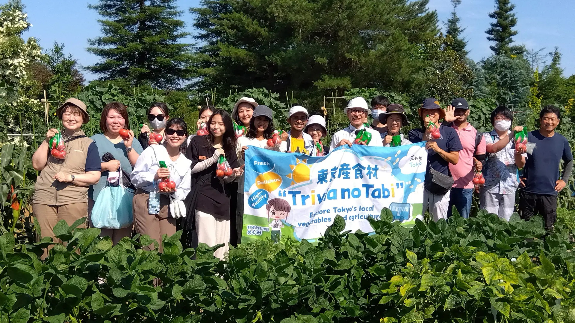 來自6個國家・地區(泰國、中國、台灣、韓國、越南、印度)總計15名參加者,參與了「第1屆東京產食材冷知識之旅」