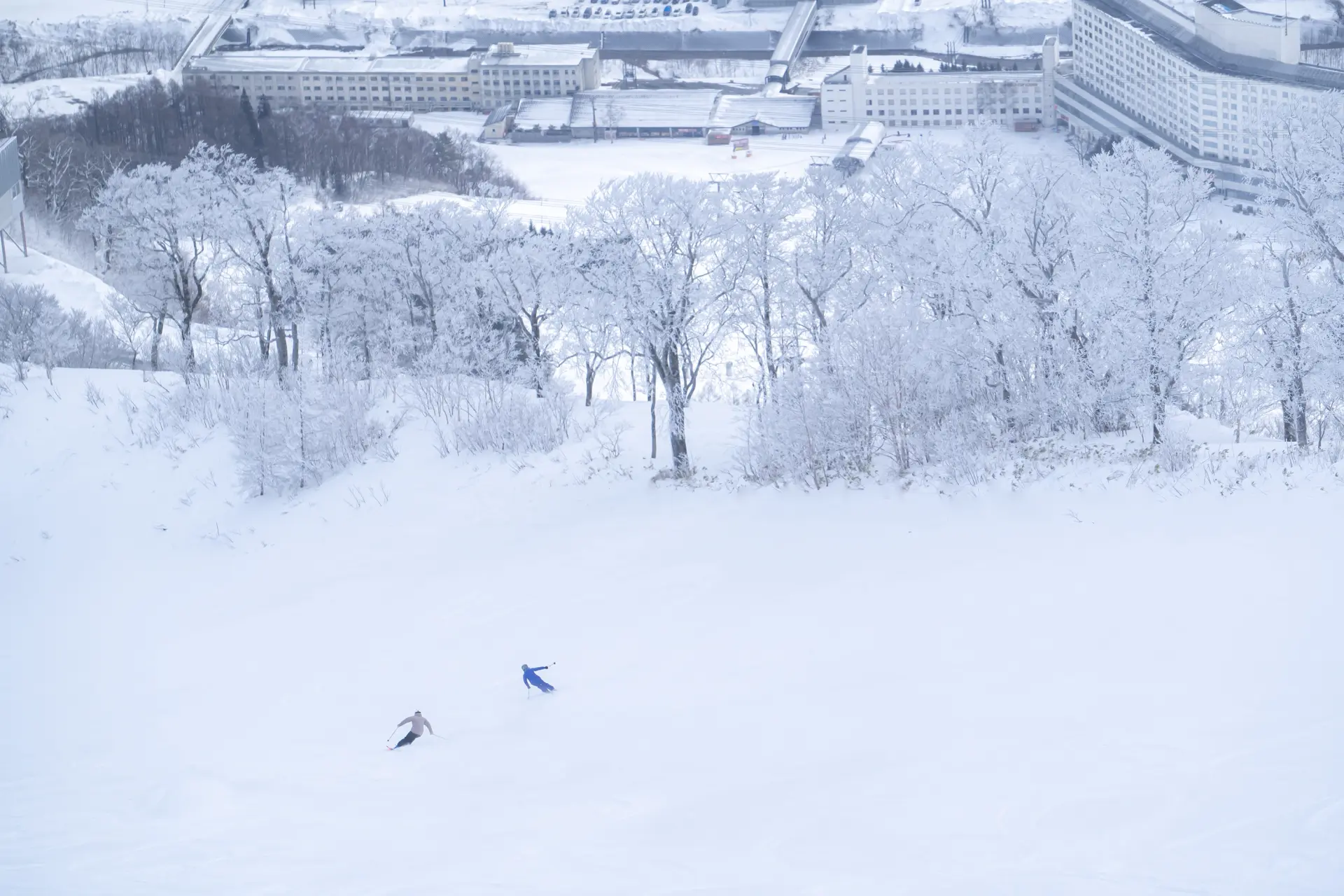 「苗场滑雪场」的无人新雪道&压雪雪道