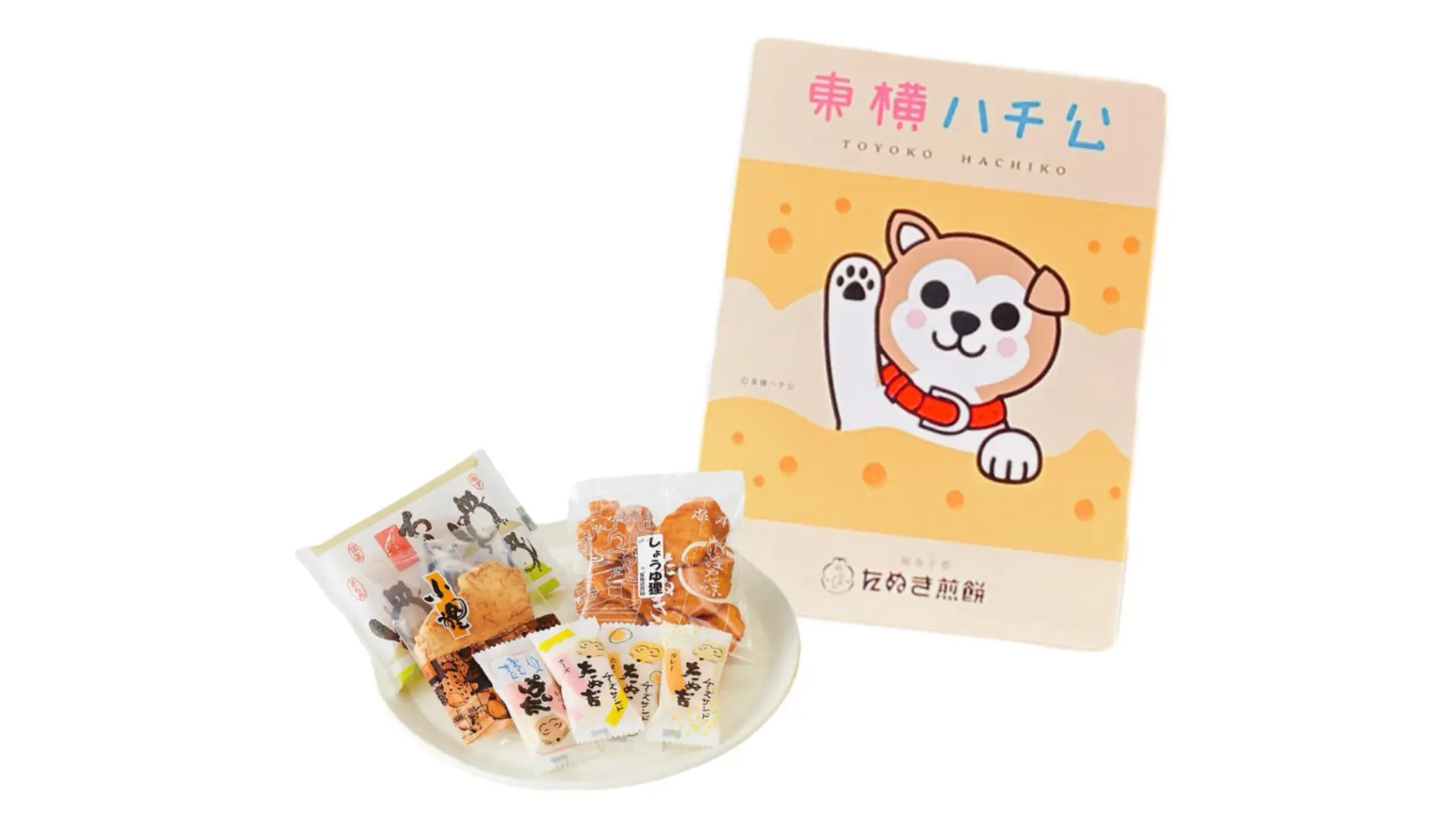 「澀谷Hikarie ShinQs」限定，狸貓煎餅的「東橫八公 組合（詰合せ）」