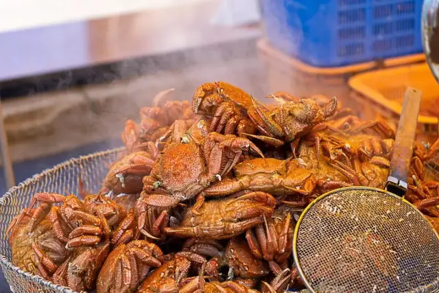 网走盛产的毛蟹