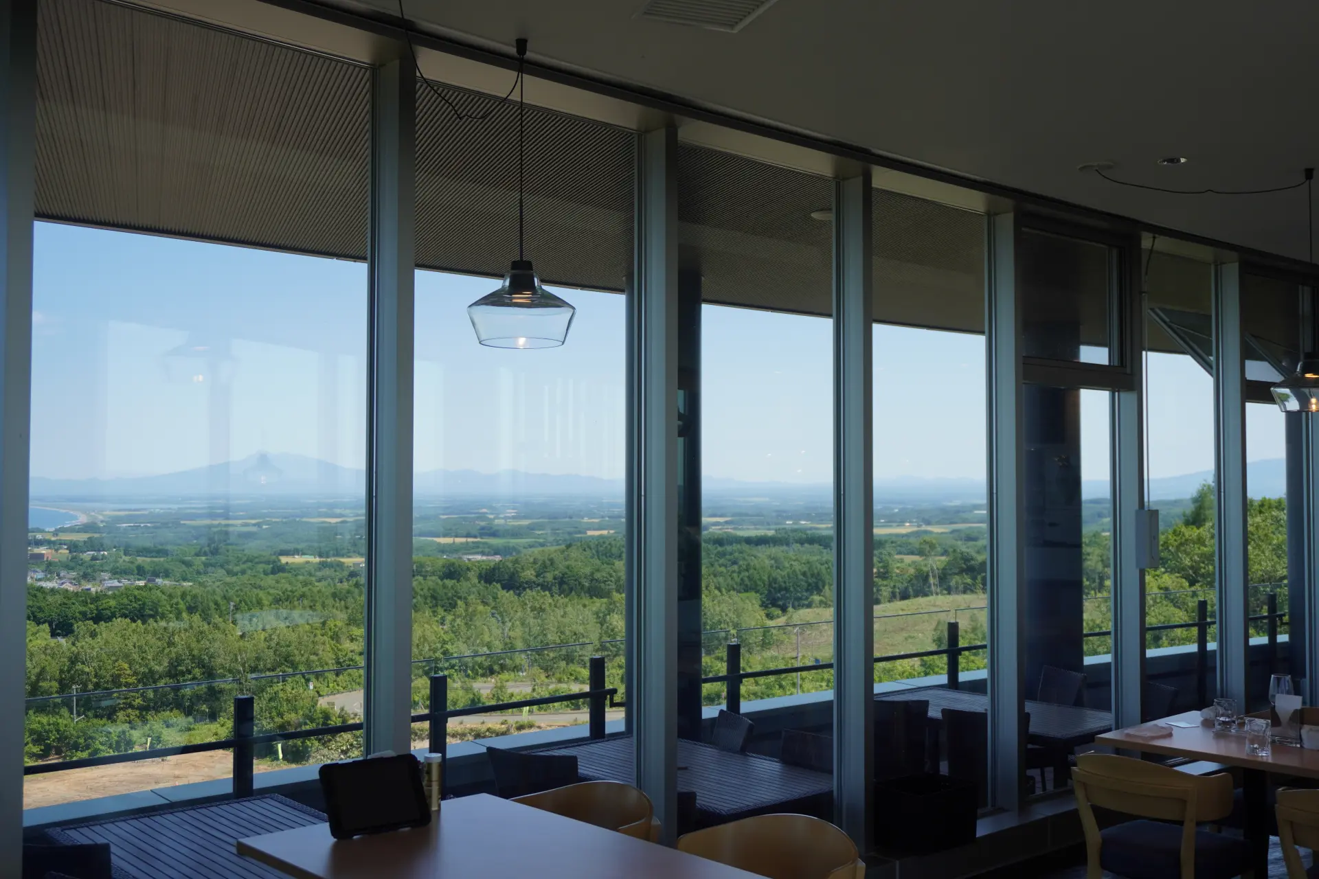 The terrace seating is open only during the summer season.