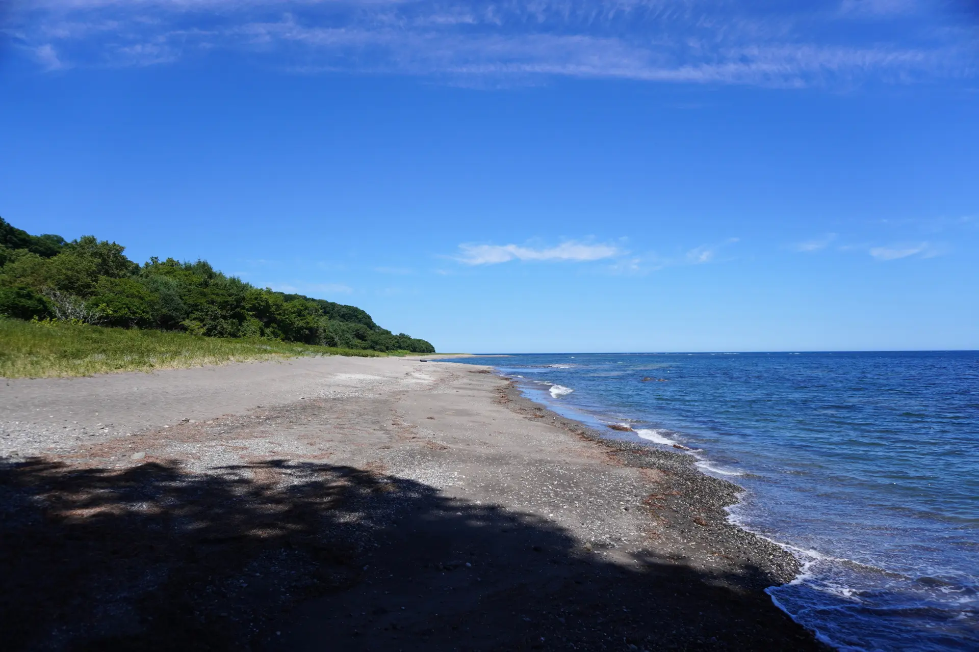 Gentle waves lapping at the shore