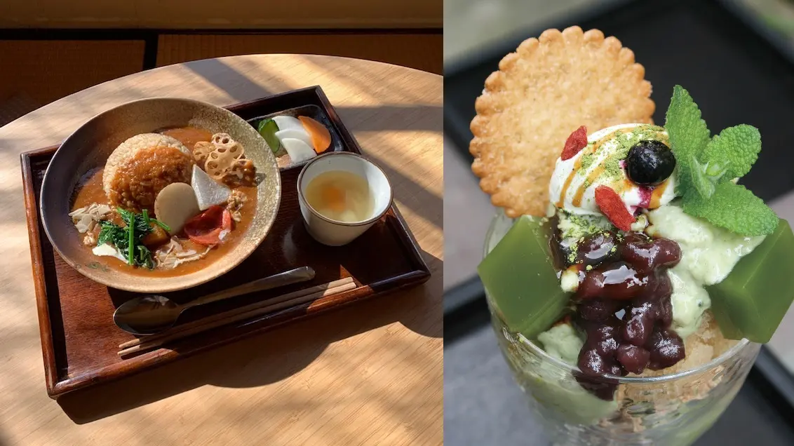 趣ある日本家屋でくつろぎながら食べる絶品パフェ