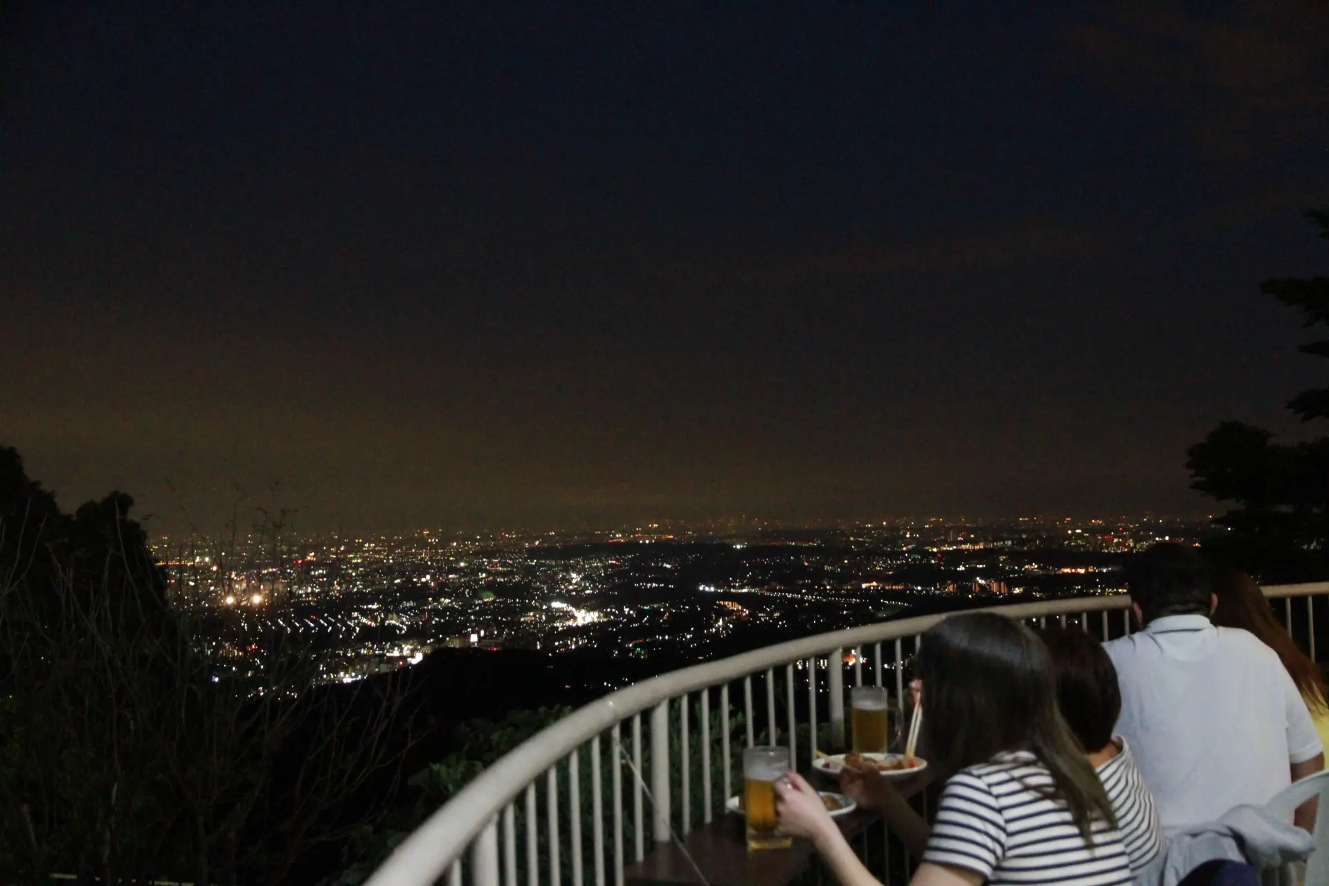 Cityscape viewable from the terrace seats