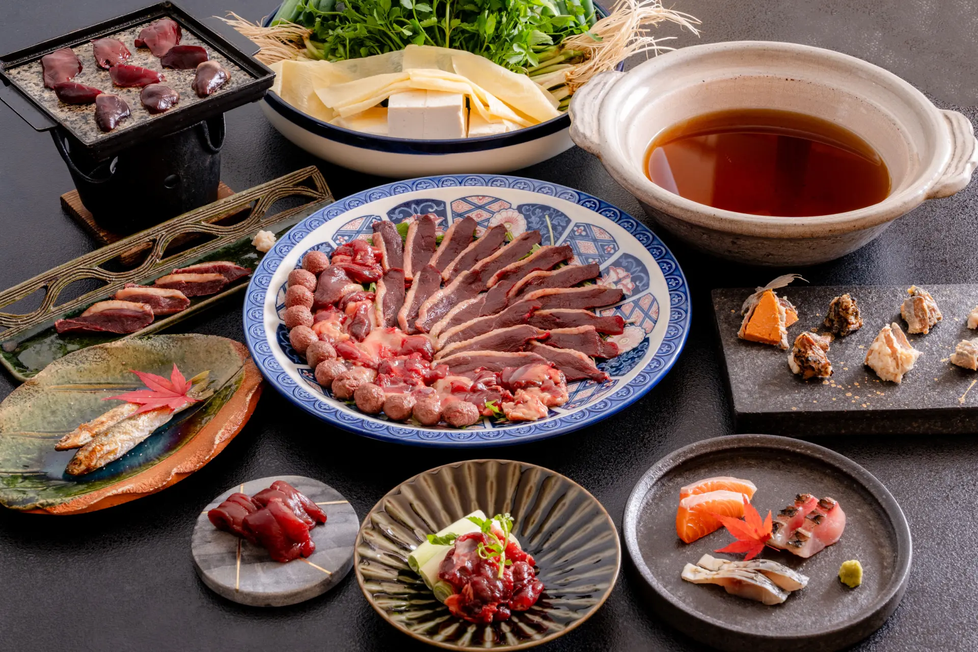 冬季（10〜3月）限定の「鴨鍋コース」