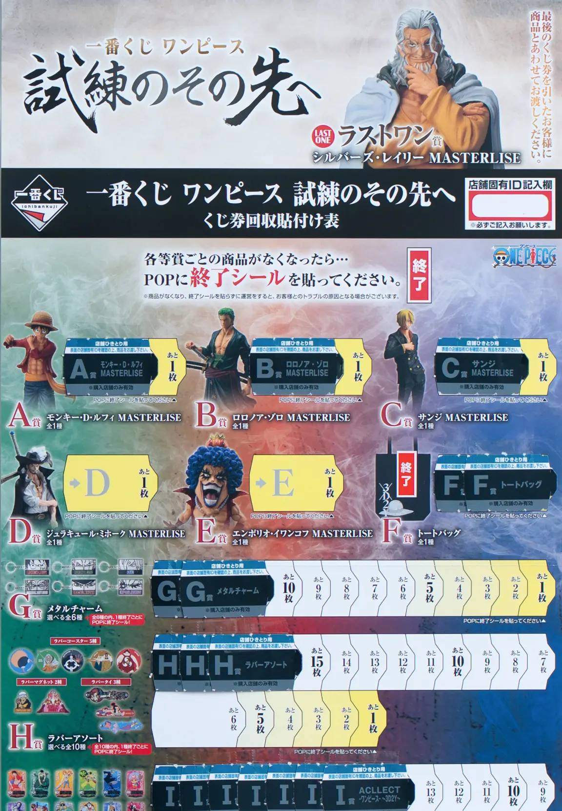 查看签券贴纸表,掌握剩余的商品和数量