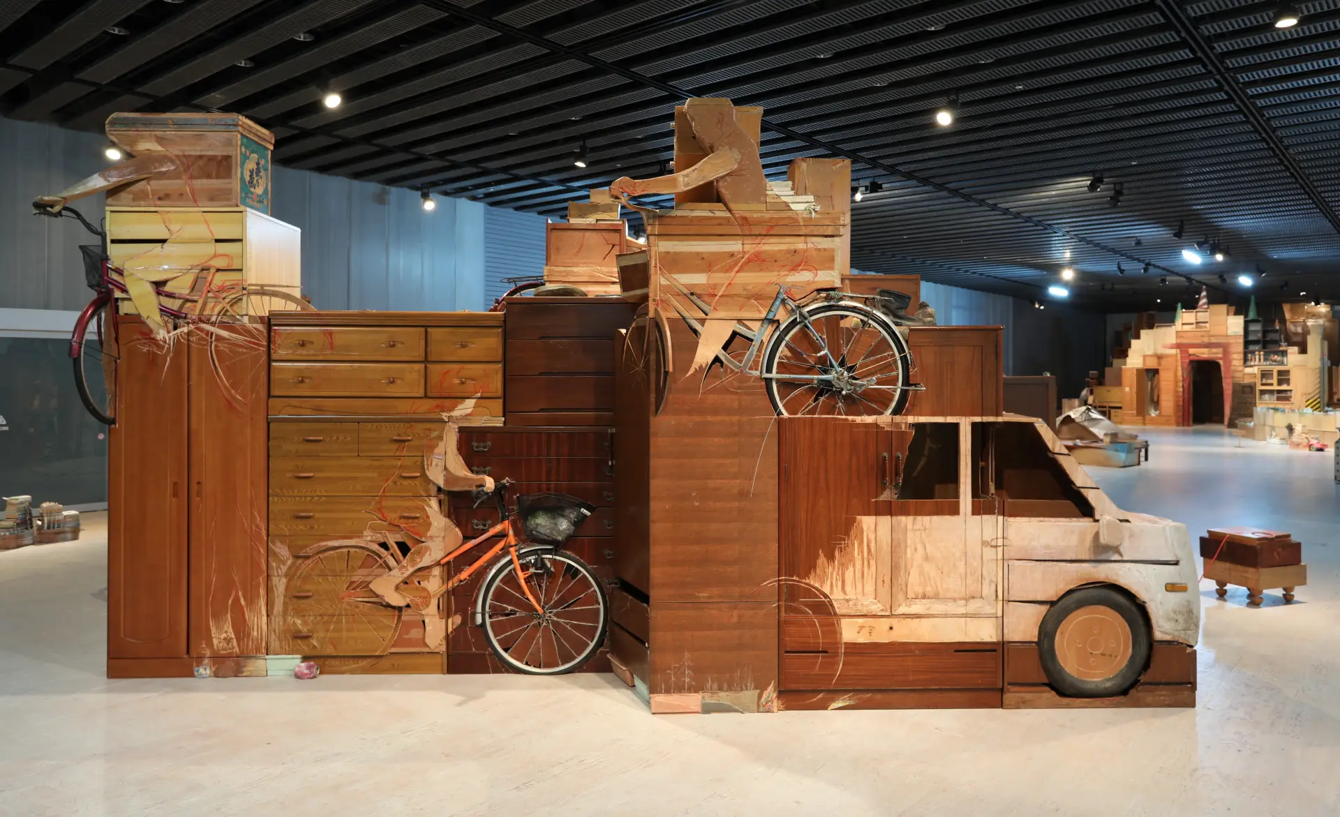 青野文昭「帰り着く家-瀬戸内粟島古家滞留積層脳海図像・2025」（作品イメージ）