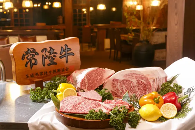 程よい霜降りと深い旨味が味わえる「常陸牛」